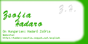 zsofia hadaro business card