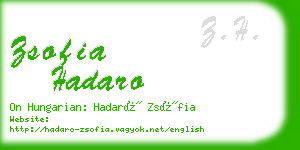 zsofia hadaro business card